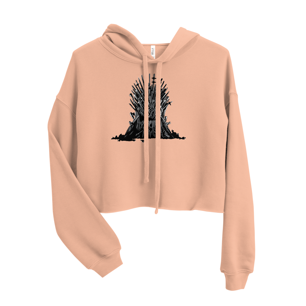 uneasy lies the head Crop Hoodie