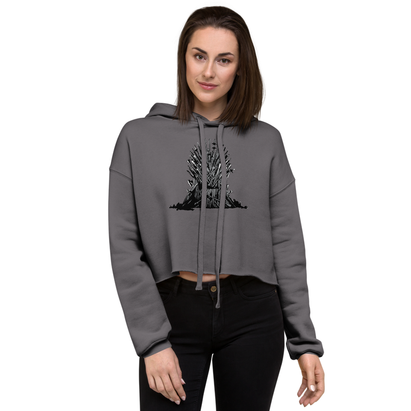 Nait Risk uneasy lies the head Crop Hoodie
