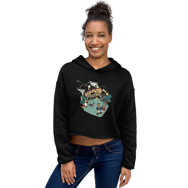 Nait Risk Crabby Attitude Crop Hoodie